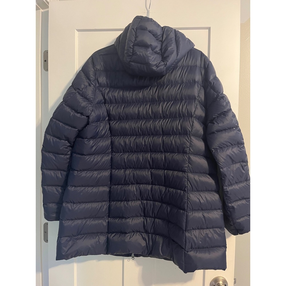 Eddie Bauer Womens 2XL CirrusLite Down Parka Navy Blue 650 Fill Puffer Jacket - Picture 4 of 8